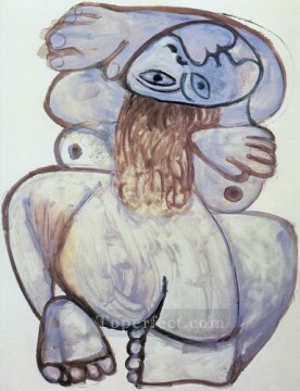 Desnudo agachado cubismo de 1971 Pablo Picasso Pinturas al óleo